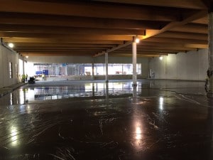 Floor pouring completed.